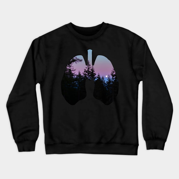 Night Jungle Lungs design Crewneck Sweatshirt by Aziz